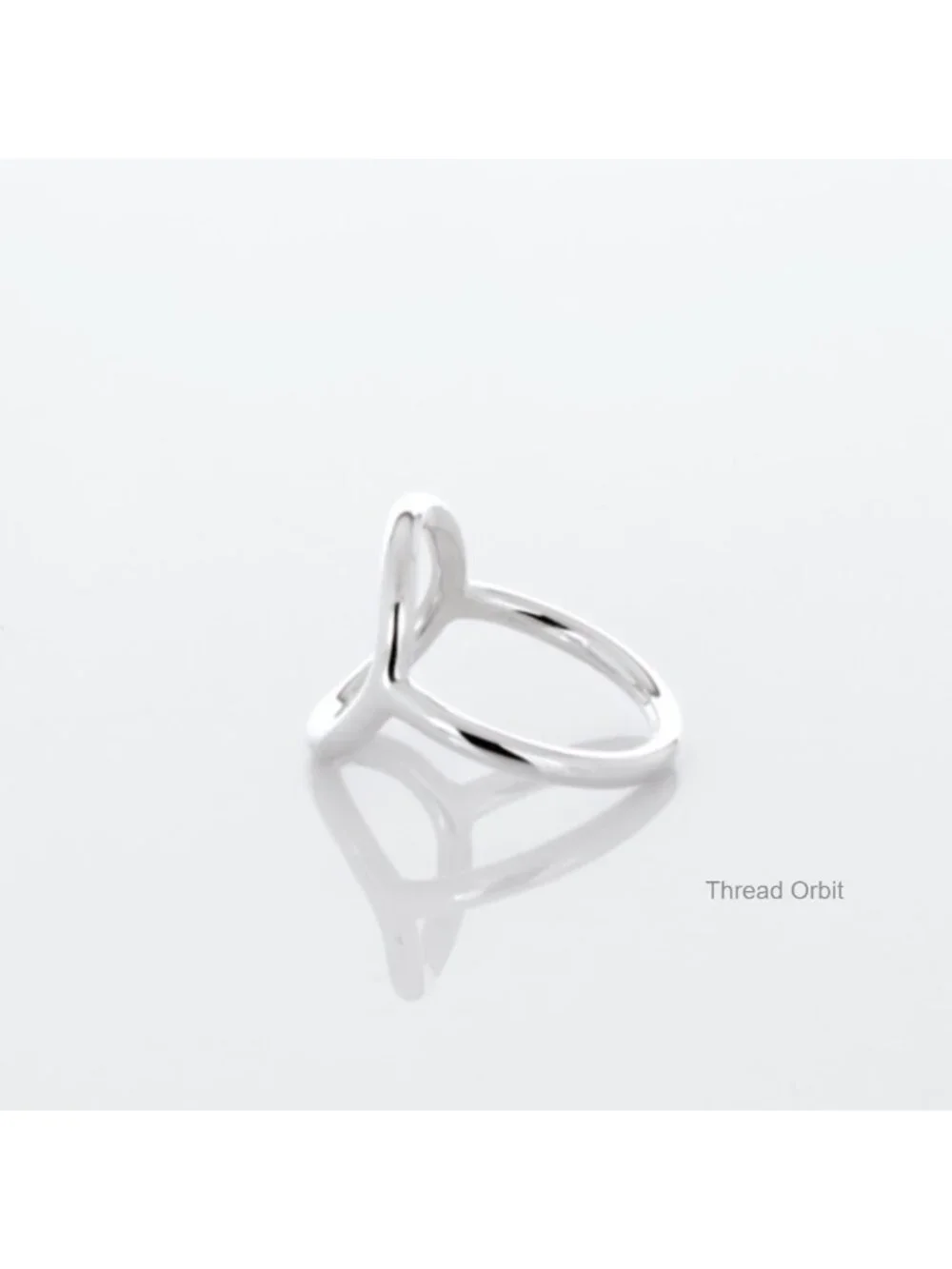 Sterling Silver Open Circle Statement Ring - Size 8
